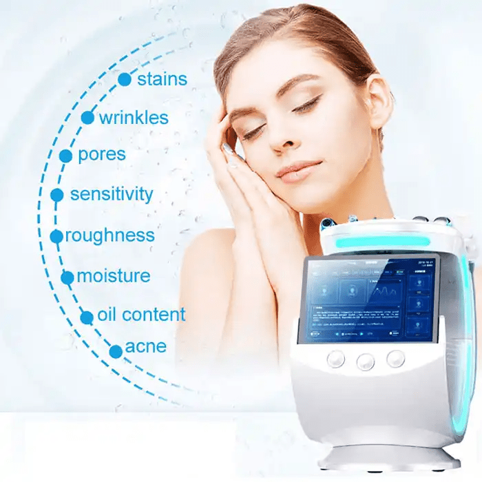 Newest Smart Ice Blue 7 in 1 Water Hidra Oxygen Diamond Dermabrasion Facial Machine With Skin Analysis