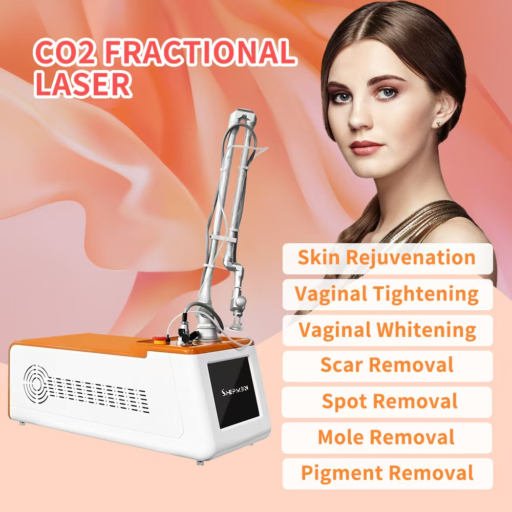 2025 Professional CO2 Fractional Laser Machine 10600nm Stationary Skin Resurfacing Scar Removal Whitening Acne Treatment